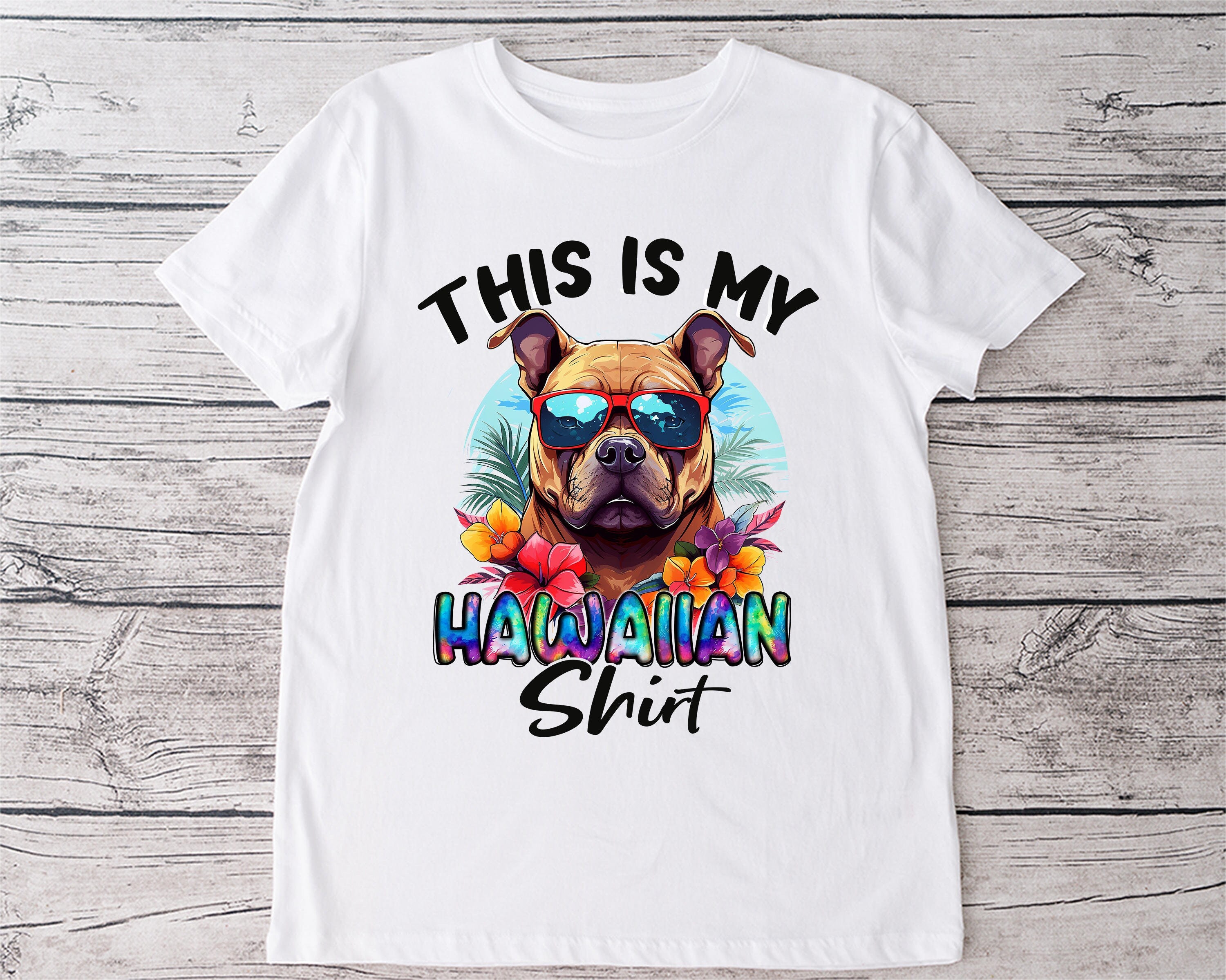 Pitbull Hibiscus Tropical Hawaiian Shirt For Men Women - Owl Ohh