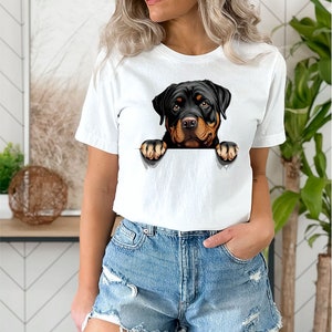 Rottweiler PNG Printable Sublimation Design or Clipart Peeking Face ...