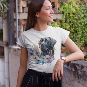 Labrador Retriever Lab Botanist Flower T-Shirt main image 0