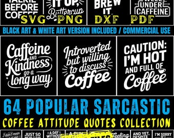 Lot de fichiers de gravure sur ardoise citations café sarcastiques pour sous-bocks et décoration | téléchargement immédiat