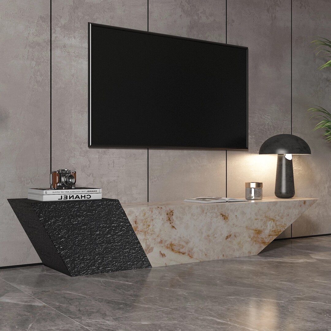 Luxury Marble TV Stand modern Style Etsy