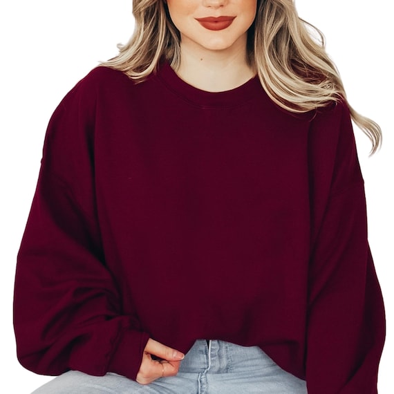 Unisex Crewneck Sweatshirt, Heavy Blend Fleece, Blank Maroon Sweatshirt, Gildan Crewneck Pullover, Gildan 18000 Blank Sweatshirt