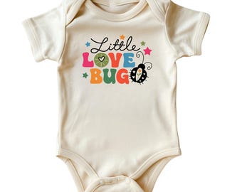 Little Love Bug Baby Onesie® • Sweet Baby Shower Gift • Natural Color Baby Clothing • Love Bug Baby Clothing • Printed in USA