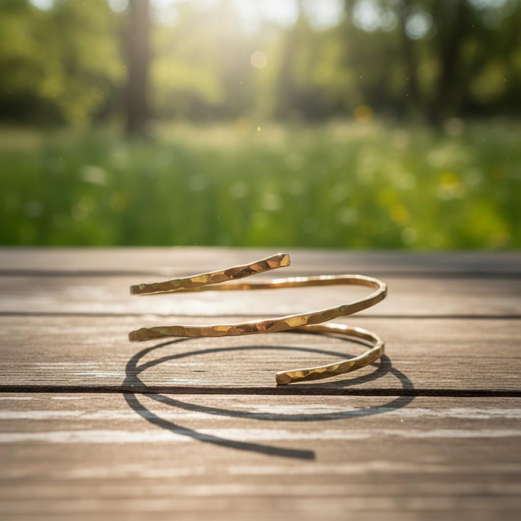 Hammered Texture Bangle | 18k Gold Plated Bangle | Adjustable Handmade ...