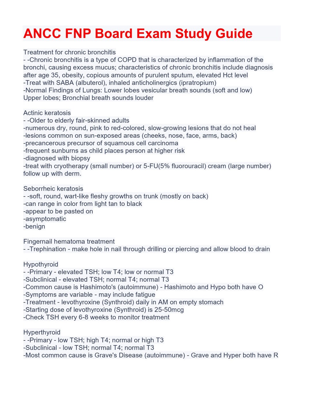 ANCC FNP Compiled Study Guides Etsy ANCC FNP Compiled Study Guides Etsy