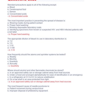 MLT ASCP Practice Study Guide Questions 2023