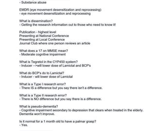 PMHNP Exam Reported Questions and Answers solution guide, 2023.