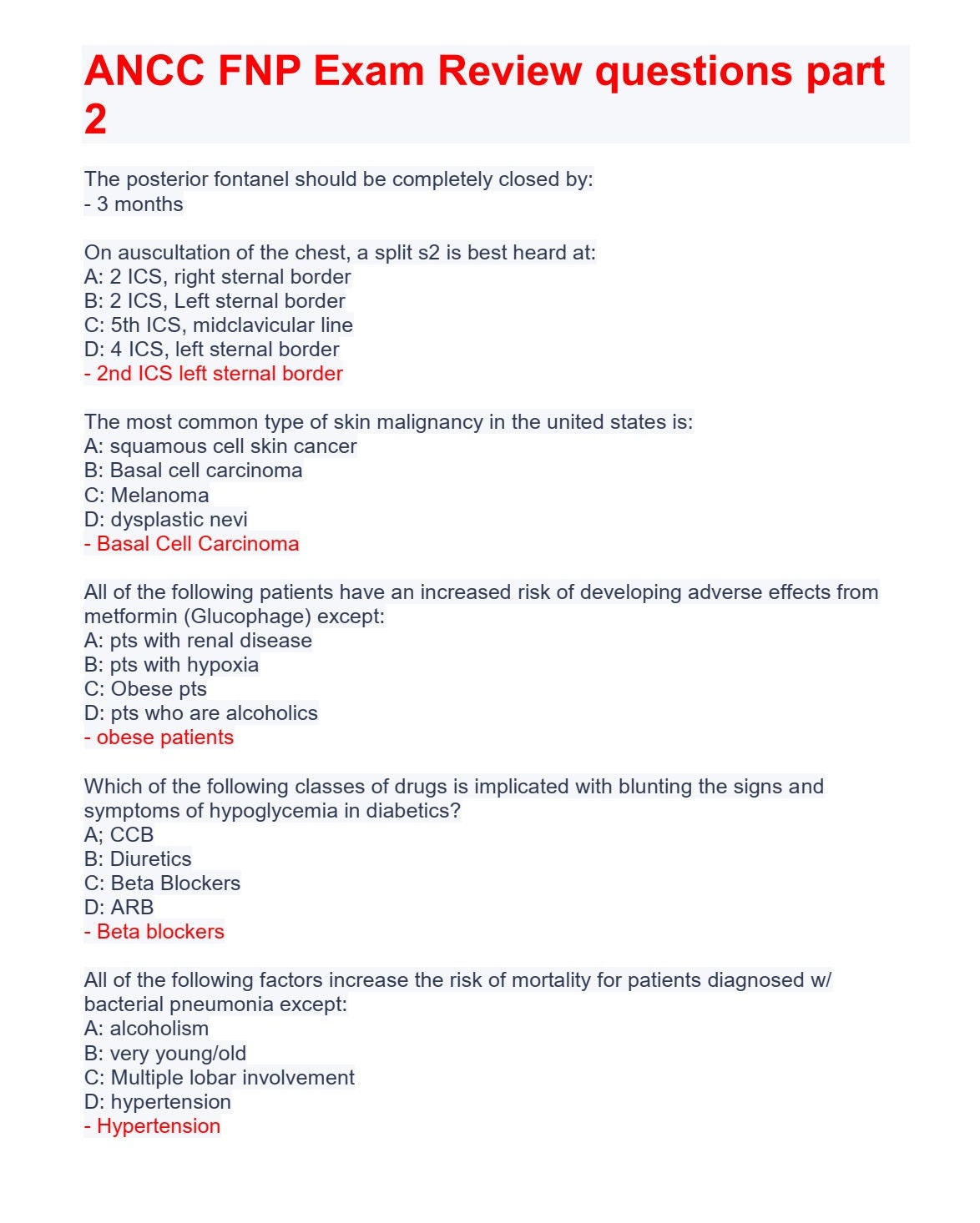 ANCC FNP Part 2 Etsy