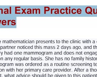 NR509 Final Exam Practice Questions and Answers