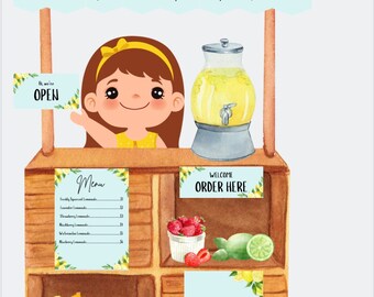 Puesto de limonada de juego dramático recién exprimido PDF imprimible