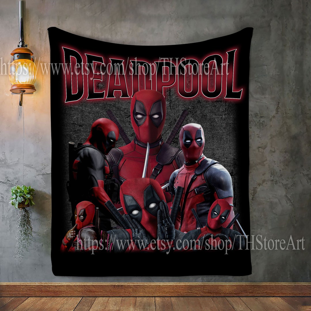 Marvel Deadpool Blanket Deadpool Photo Blanket Deadpool Ryan Etsy