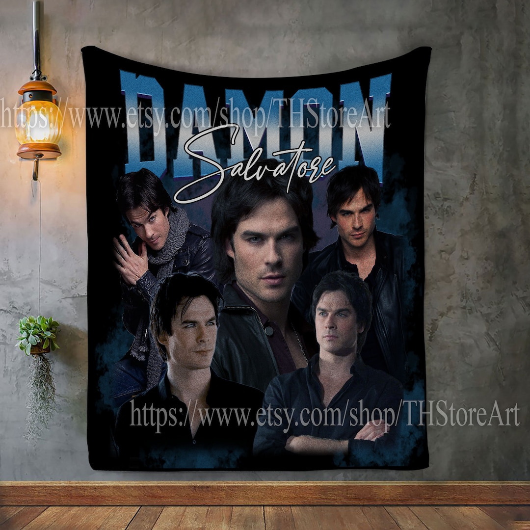 Damon Salvatore Blanket Damon Salvatore Photo Blanket Ian Etsy