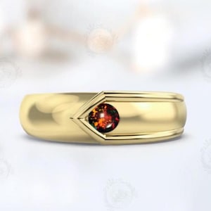 Men&#39;s Natural Black Fire Opal Ring Sterling Silver 925 Handmade Man Ring October Birthstone Ring For Men Statement Ring Gift For Husband