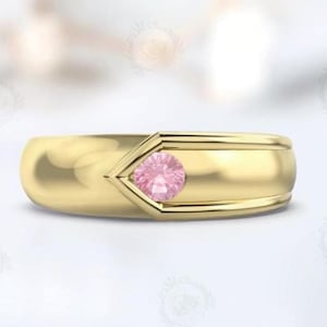Men&#39;s Pink Morganite Ring 925 Sterling Silver Morganite Engagement Ring For Men Statement Ring Pink Gemstone Wedding Ring Gift For Boyfriend