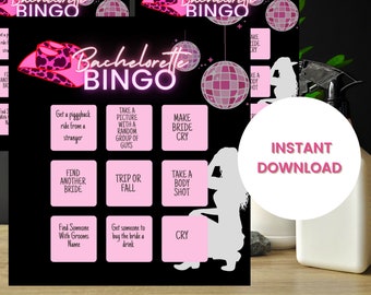 Western Party Bingo Game | Cowgirl Bachelorette Party Games ...