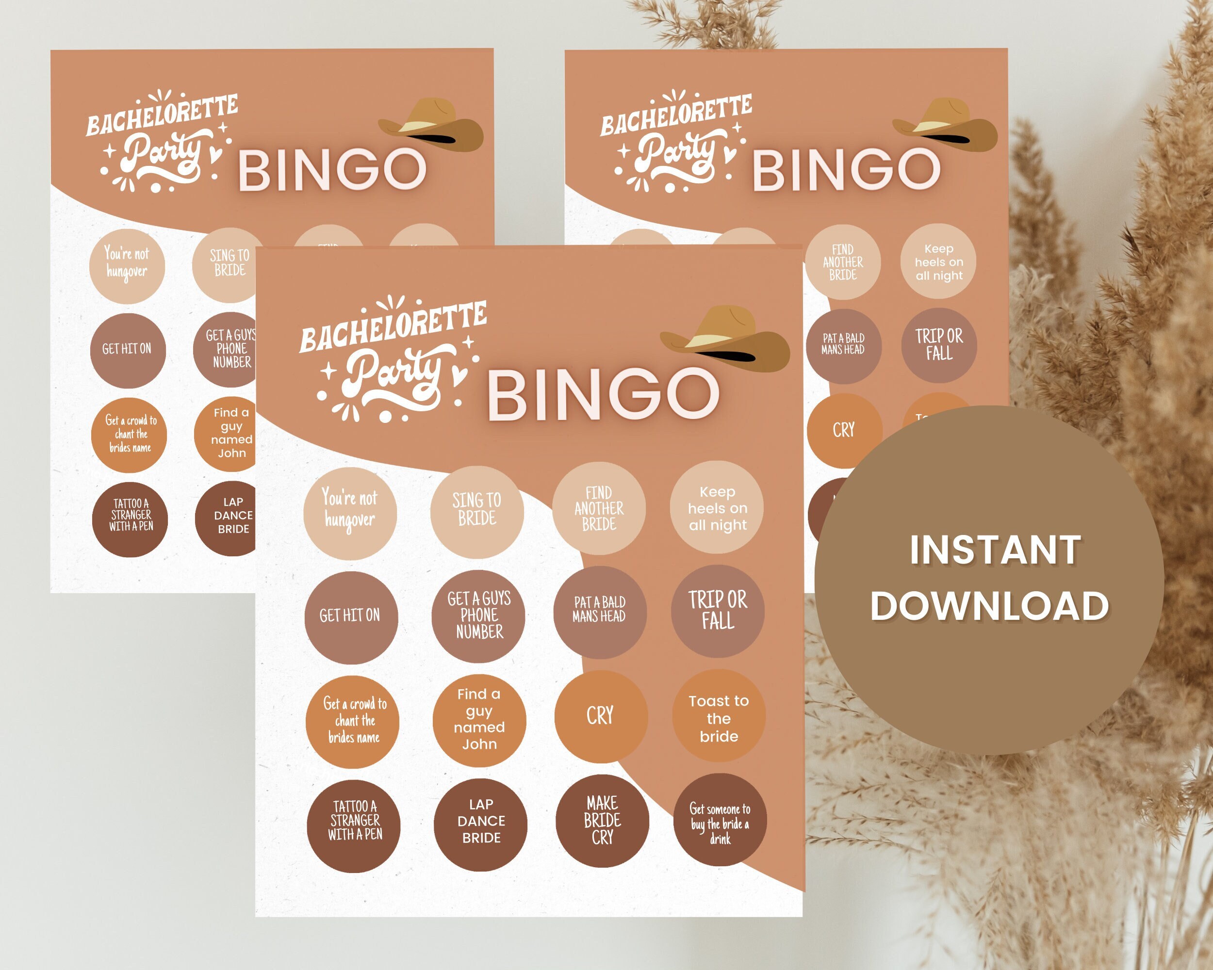 Western Party Bingo Game | Cowgirl Bachelorette Party Games ...