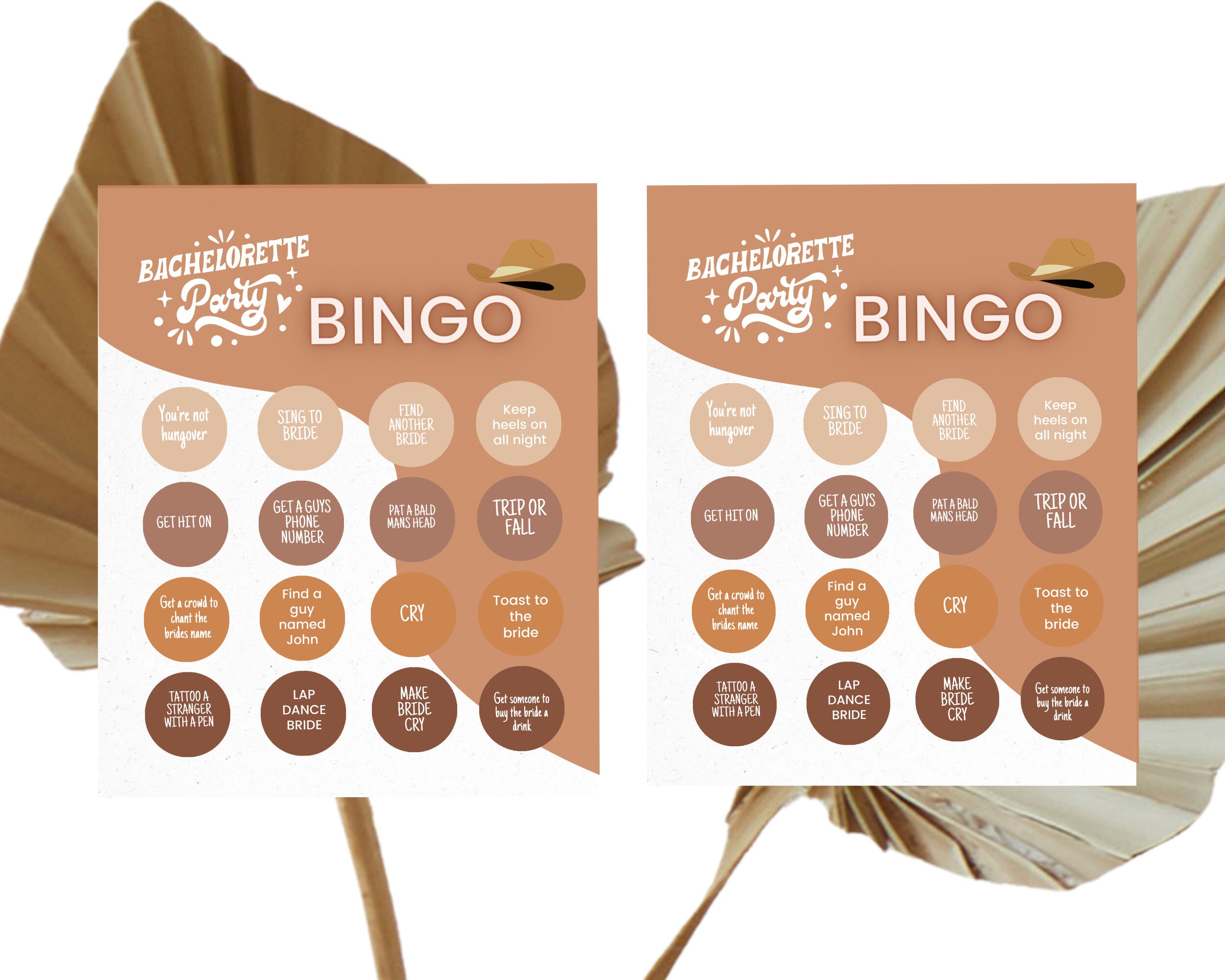 Western Party Bingo Game | Cowgirl Bachelorette Party Games ...