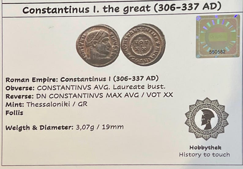 Constantinus I (the Great) 306-337 A.D. (bronze Roman Coin) Roman ...