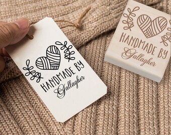 Handmade With Love By Stamp,Custom Wooden Rubber Stamp,Business Logo Stamp,Personalize Address Stamp,Custom Your Own Logo,Wedding Stamp