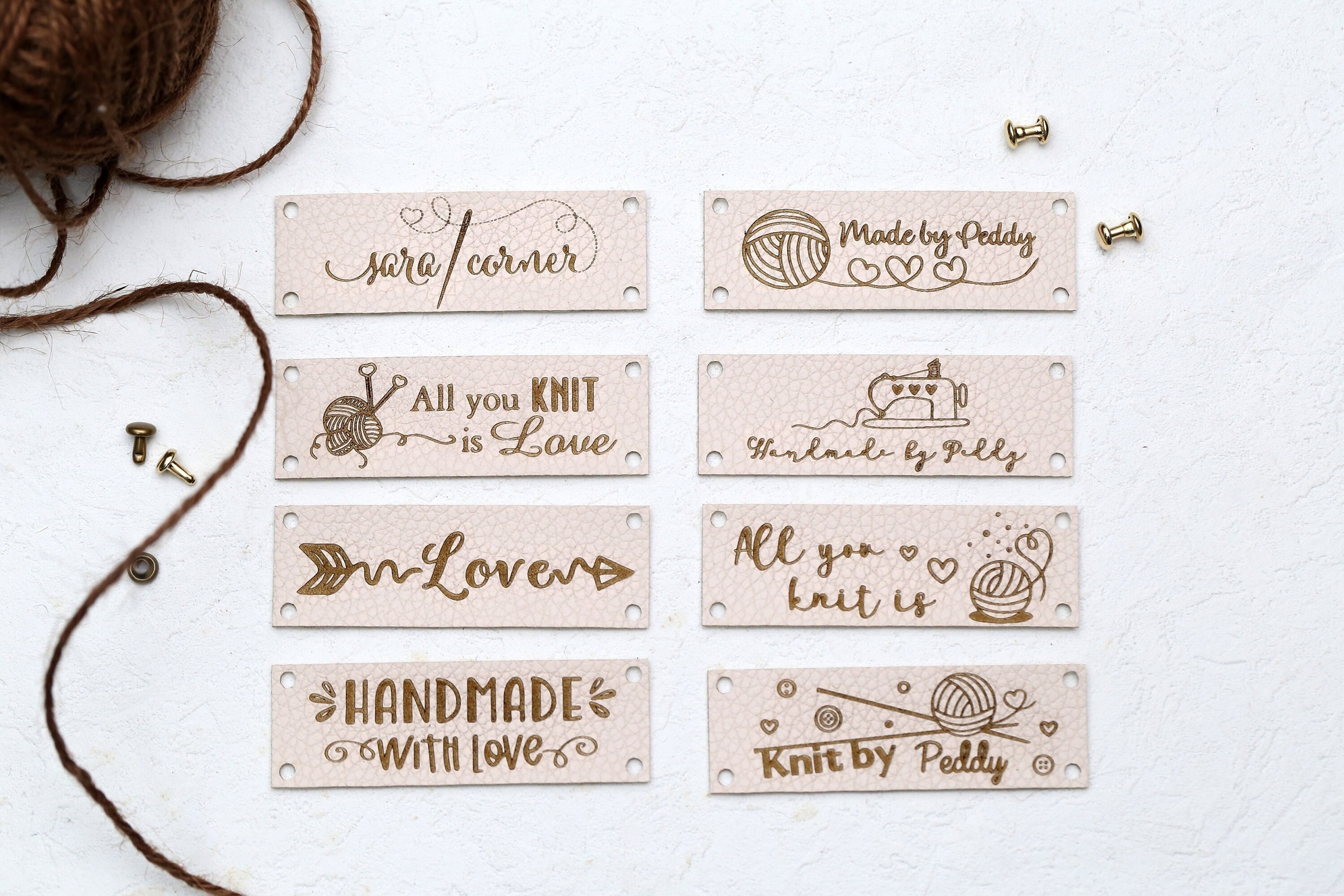 Personalized Sewing Labels With Feathers organic Tags, Cotton for Makers of  Handmade Items 