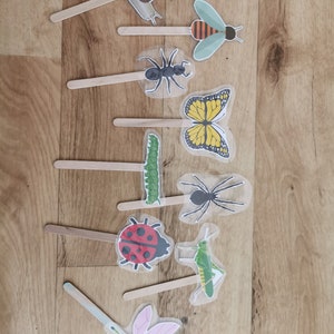 Preschool Minibeast bug puppet activity