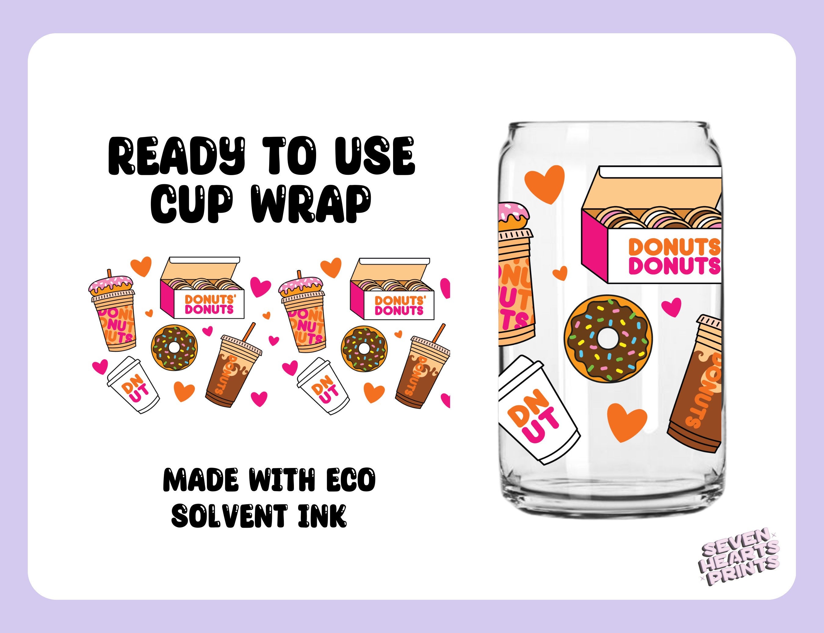 Strawberry Hearts and Flowers - UVDTF Cold Cup Wrap (Ready-to-Ship) – Happy  Wrap Co.