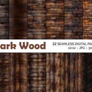 Wood Texture Seamless Patterns, Shabby Chic Distressed Wood Digital Paper, Download istantaneo, Carta da parati stampabile, Scrapbook, Uso commerciale