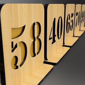 DIY-tabelnummers SVG – Digitale download – Houten nummerborden – Bruilofts- en restaurantdecor – Gegraveerd en reliëfontwerp