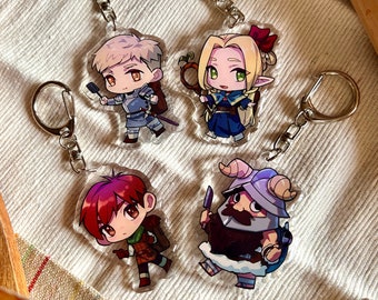 Dungeon Meshi Charms - Laios, Marcille, Chilchuck, Senshi Keychains