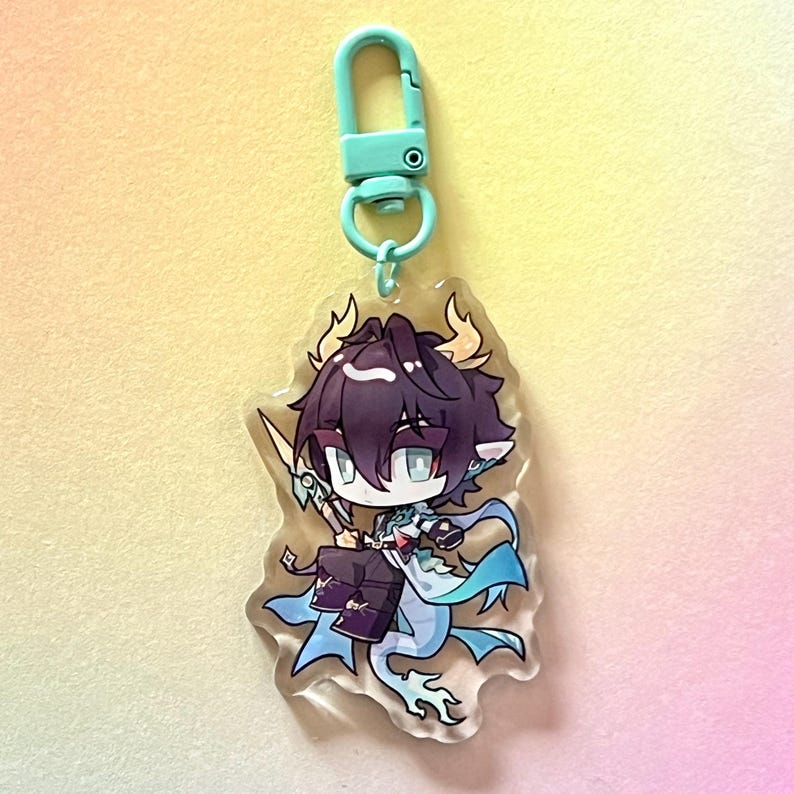 Amuletos de Amphoreus de Honkai Star Rail: Aglaea, Anaxa, Castorice, Cyrene, Dan Heng, Evernight, Mydei, Phainon, Tribbie - Llaveros acrílicos Dan Heng PT