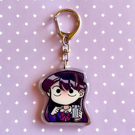 アクセサリー komi_2915 Komi Can't Communicate Acrylic Keychains / Anime Chibi Cute Cat - Etsy