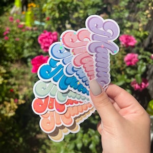 Retro Mama Sticker/ Mum Sticker/ Colorful Sticker/ Sparkle Sticker/ Motherhood Sticker/ Mom Sticker/ Gift for Mom/ Holographic Mama Sticker