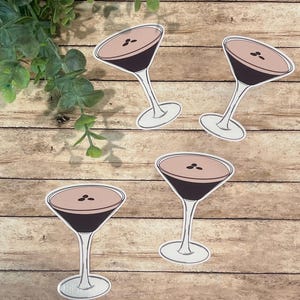 Espresso Martini Sticker | Cocktail Sticker | Waterproof Stickers | Espresso Martini | Coffee Sticker | Caffeine Sticker