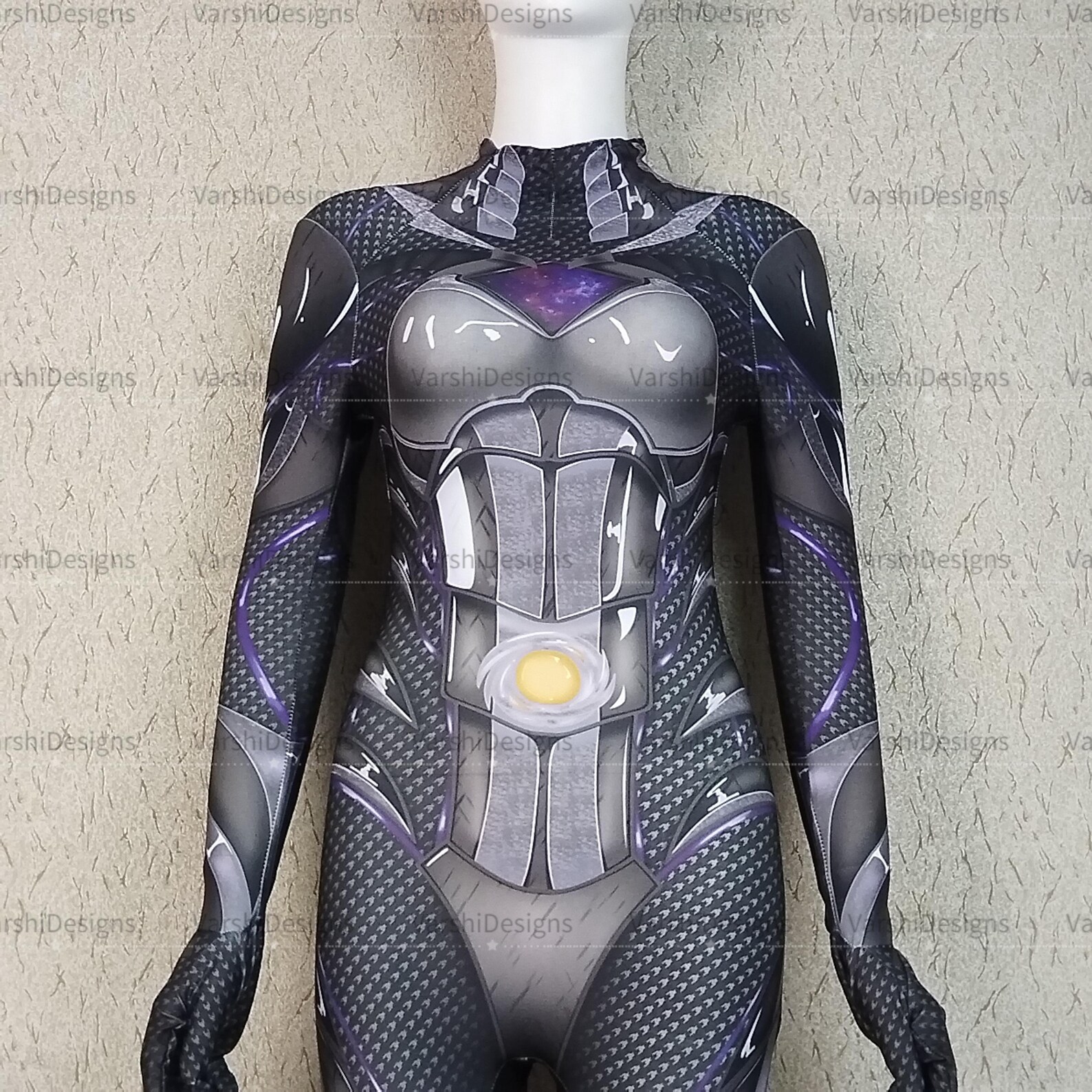 Custom Female Black Rangers Amromed Costume Cosplay Bodysuit ...