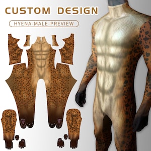 Handgemaakt bodysuit met luipaardprint – Anime-cosplay volledig kostuum