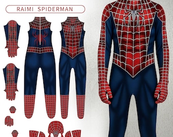 Anpassad Raimi Spider-Man Cosplay-dräkt, Personlig Bodysuit, Barndräkter