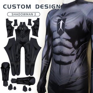 Creatief ontwerp jumpsuit-bodysuit,make-to-order-cosplaykostuum,Cosplay Shadowman