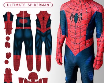 Custom Ultimate Spider-Man Cosplay Costume, Personalized Bodysuit Jumpsuit,Kids Costumes Spiderman