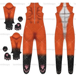 Benutzerdefinierte Cosplay Kostüm, Cosplay Tiere Jumpsuit, personalisierte Bodysuit Outfit, benutzerdefinierte Kinder Kostüme, Kinder Fox Pet Anzug Overall