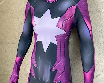 Star Sapphire Suit jumpsuit-kostuum Commissieservice, Custom Stars-cosplaykostuum voor dames