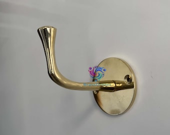 Towel Hook – Handmade Wall Mounted Hanger for Bathroom, Solid Brass Robe Hook, Moroccan Home Decor