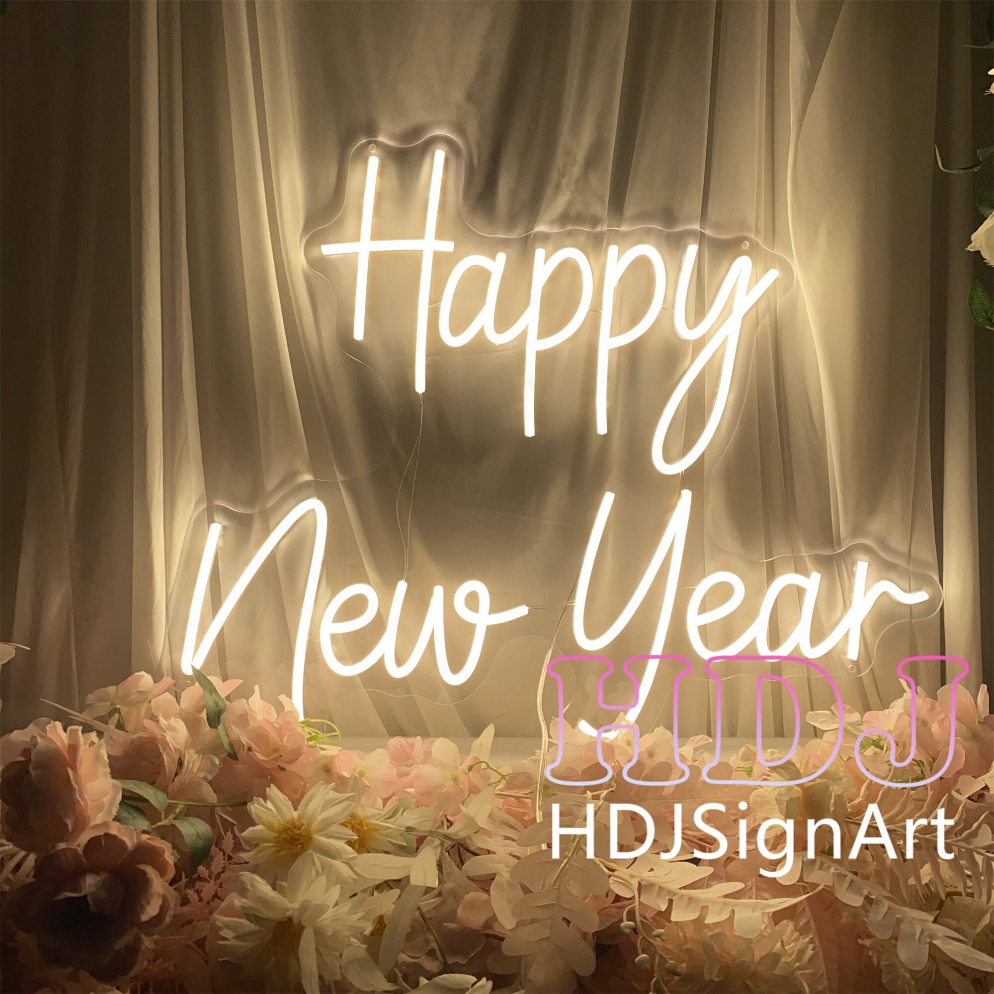 Happy New Year Neon Light,holiday Decor for Home Yard,happy New Year ...