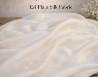 Handwoven Eri Peace Silk Fabric: Natural Ivory, 17 Momme