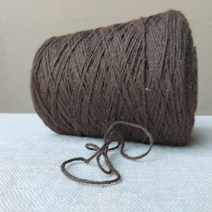 1.1 lb Blakish Brown Peduncle Silk Yarn: 10 Ply Wild Handloom Fiber