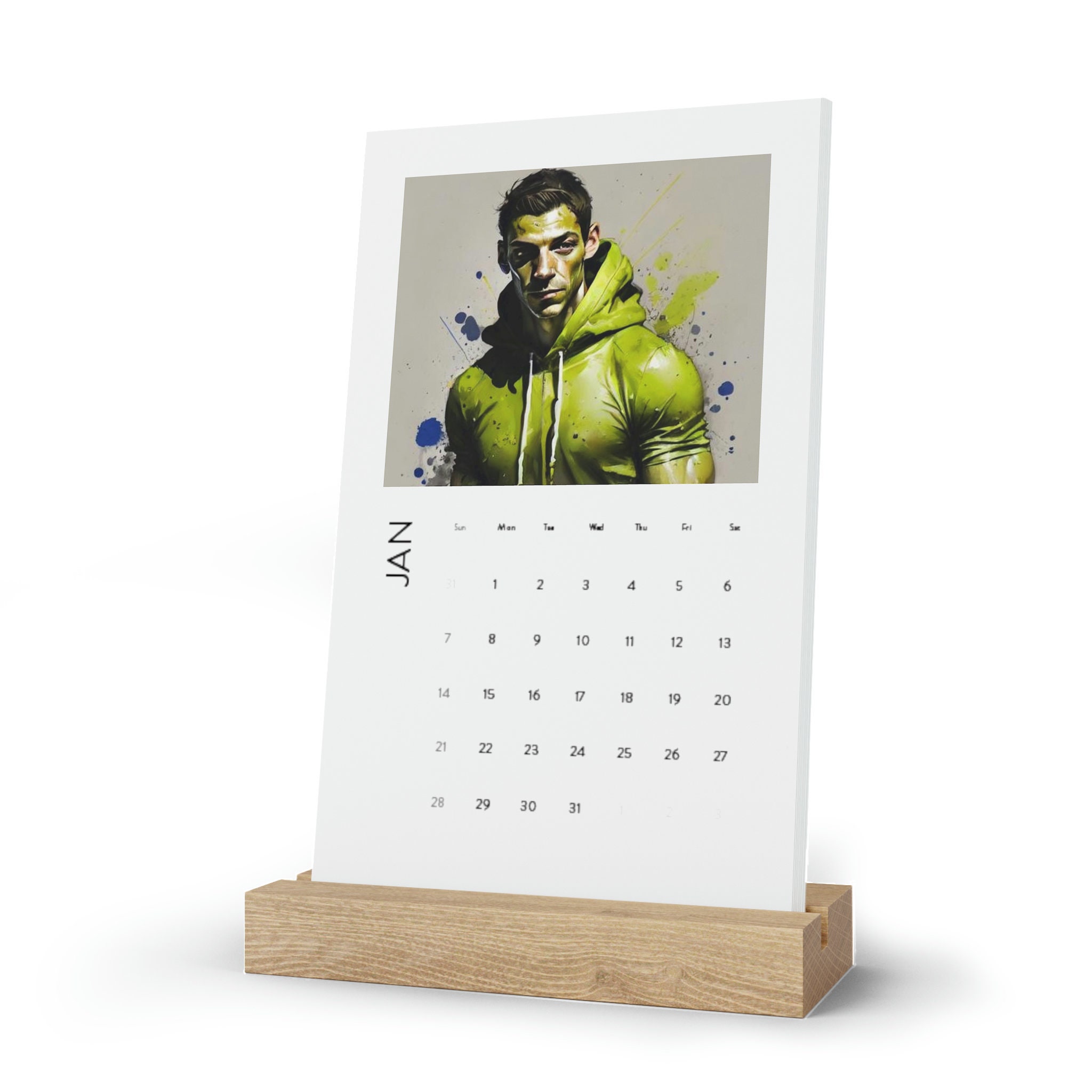 Che Din Lonely Boys and Girls Vertical Desk Calendar (2024) sold by