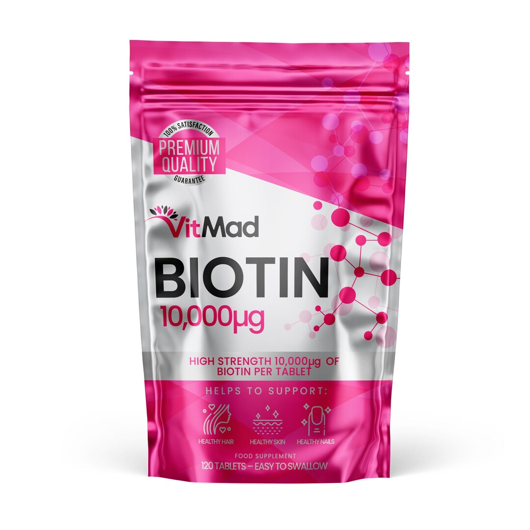 Biotin Hair Growth Tablets 10000mcg High Strength Nourish Etsy UK