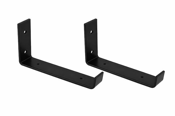 2 x Hand Forged Shelf Bracket – Heavy Duty Wrought Iron Rustic Shelving Brackets, Industrial Shelf Supports, Handmade Metal Wall Brackets