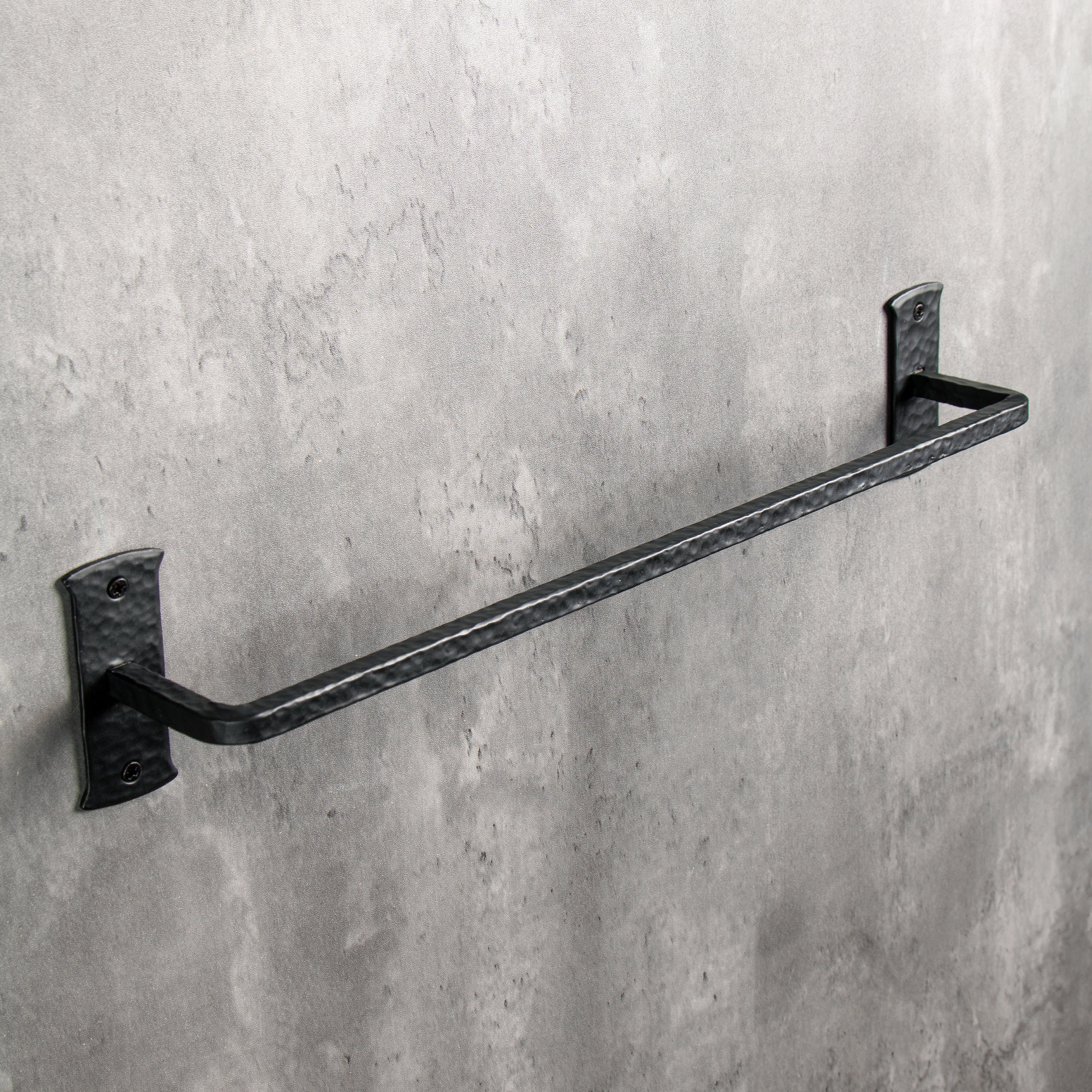 Blacksmith Handmade Towel Rail – Wrought Iron Wall Mounted - Suitable ...