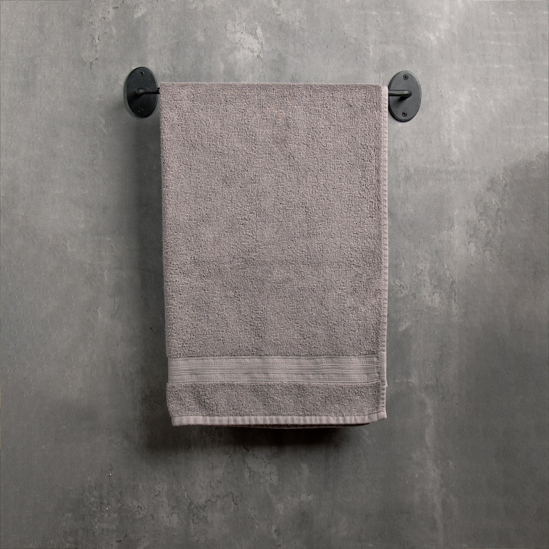 Blacksmith Handcrafted Towel Holder for Bathrooms - Black Wrought Iron ...