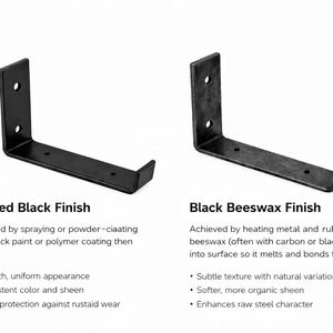 2 x Hand Forged Shelf Bracket – Heavy Duty Wrought Iron Rustic Shelving Brackets, Industrial Shelf Supports, Handmade Metal Wall Brackets image 5